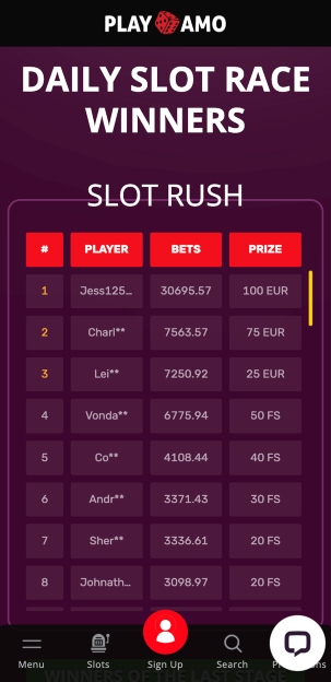 PlayAmo slot rush